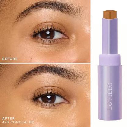 LOVILDS Crease-Proof Concealer Stick for Dark Circles & Blemishes (Free Pro Brush)