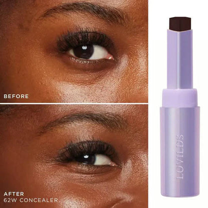 LOVILDS Crease-Proof Concealer Stick for Dark Circles & Blemishes (Free Pro Brush)