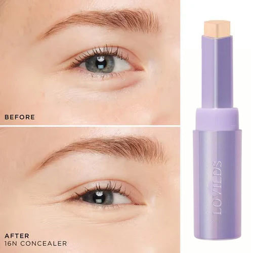 LOVILDS Crease-Proof Concealer Stick for Dark Circles & Blemishes (Free Pro Brush)